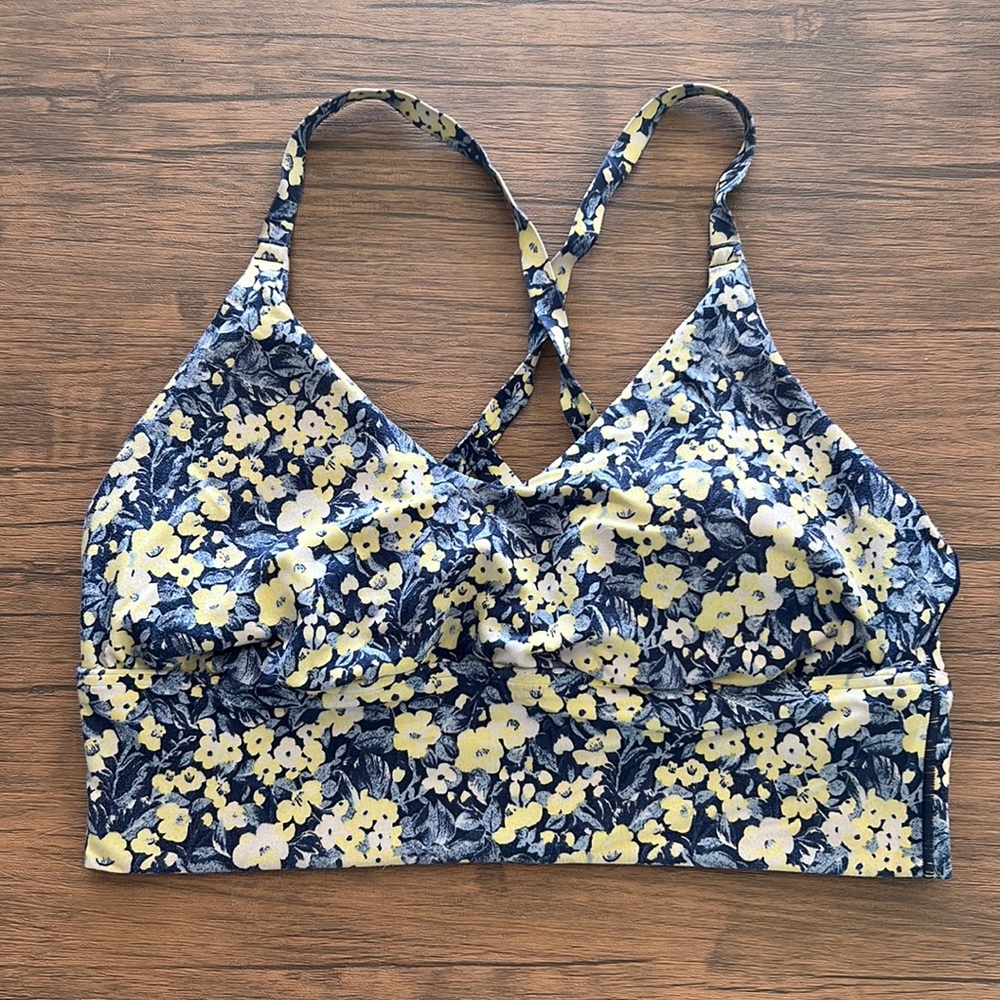 Aerie Floral Sports Bra - Strappy